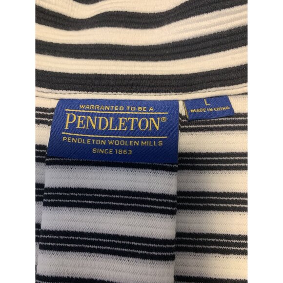 Pendleton Blue & White Striped Nautical Swing Jacket L - Picture 4 of 9